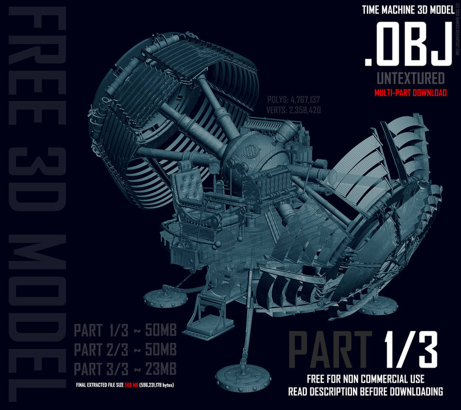 Time Machine 3d Model Obj 1 Of 3 By Hameed On Deviantart