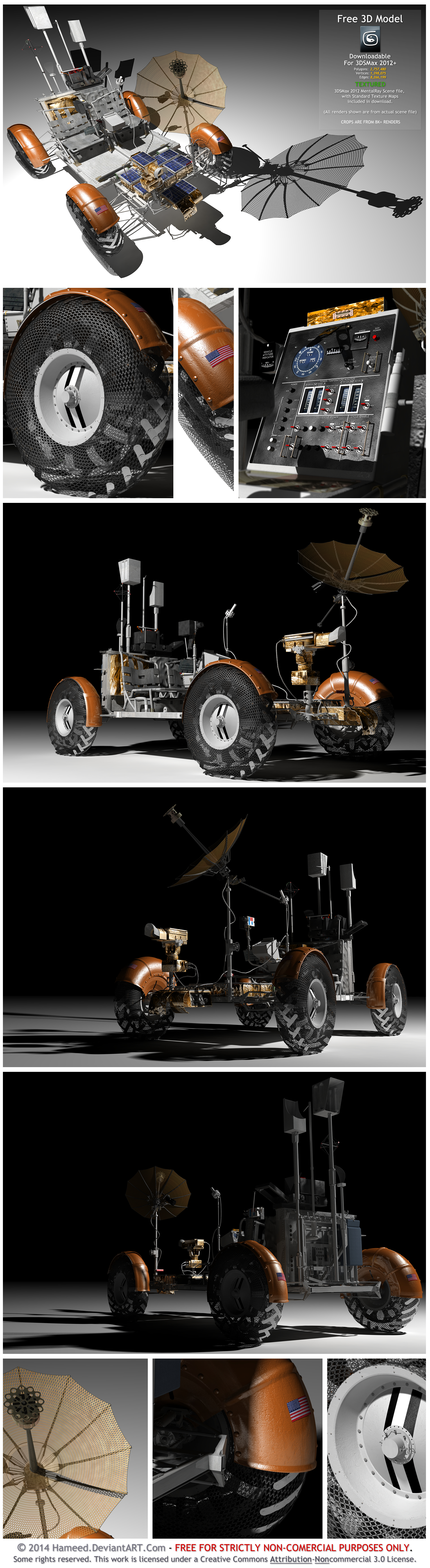 Lunar Rover - Downloadable 3D Model With Textures