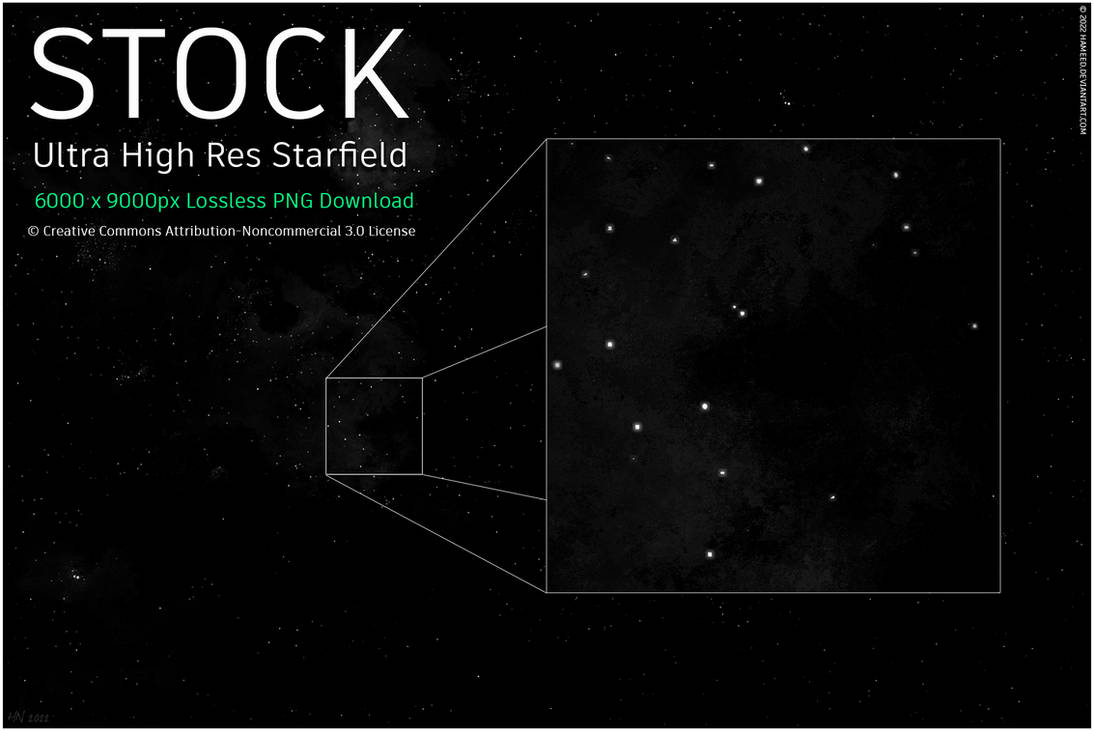 Ultra High Res Starfield Stock - 9x6K px