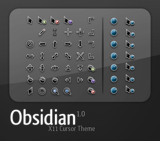 Obsidian Cursor set by teft on DeviantArt