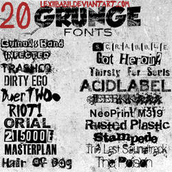 20 GRUNGE FONTS