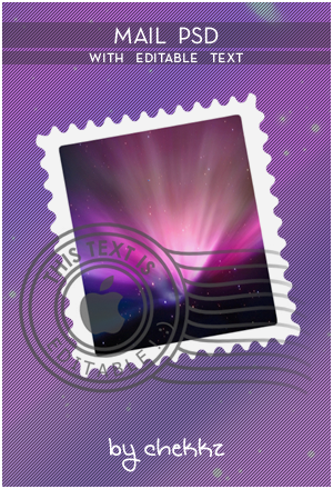 Mail PSD w. Editable Text xD