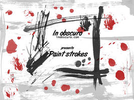 Paint strokes and splatter