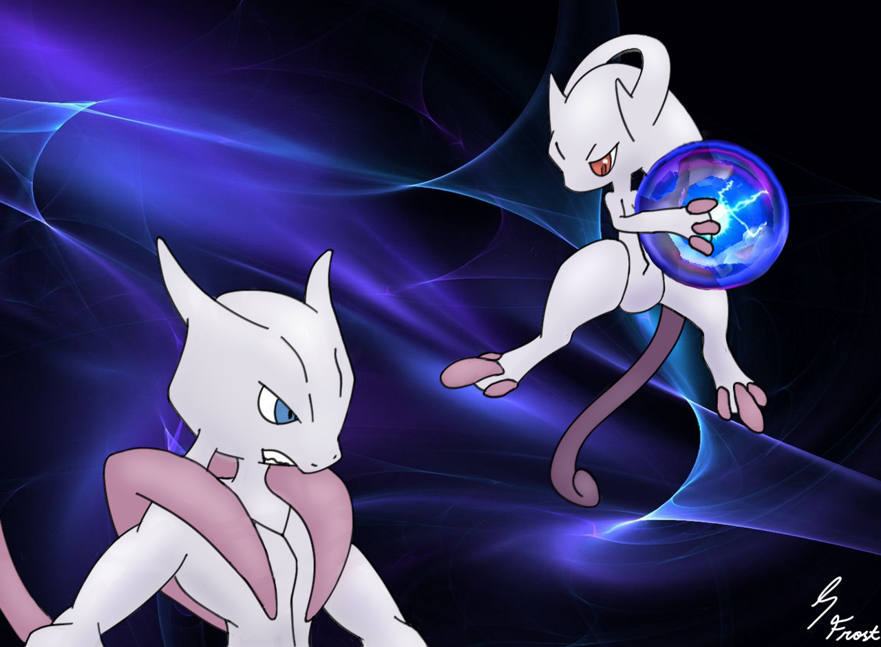 Mewtwo Vs. Mew by Tinuvion on DeviantArt