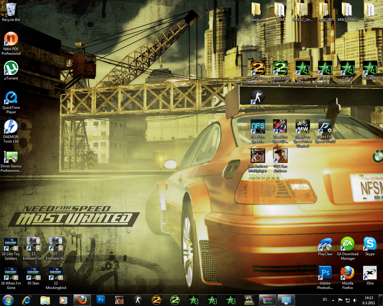 NFS Most Wanted Win7 Theme