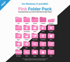 FREE Windows 11 / MAC Pink Folder Icon Pack!