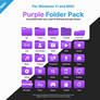 FREE Windows 11 / MAC Purple Folder Icon Pack!