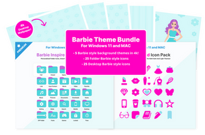 Barbie Theme Icons and Wallpapers Bundle! Set 10