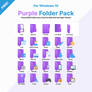FREE Windows 10 Purple Folder Icon Pack!