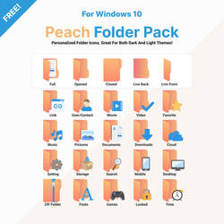 FREE Windows 10 Peach Folder Icon Pack!