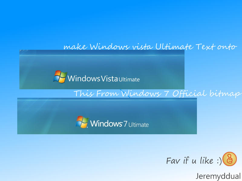 Make Vista logon text to win 7