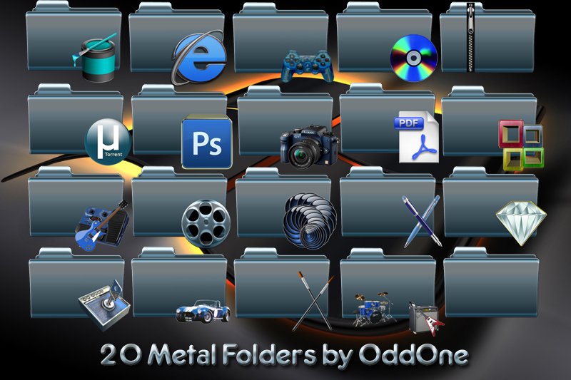 20 Blue Metal folders by 0dd0ne on DeviantArt