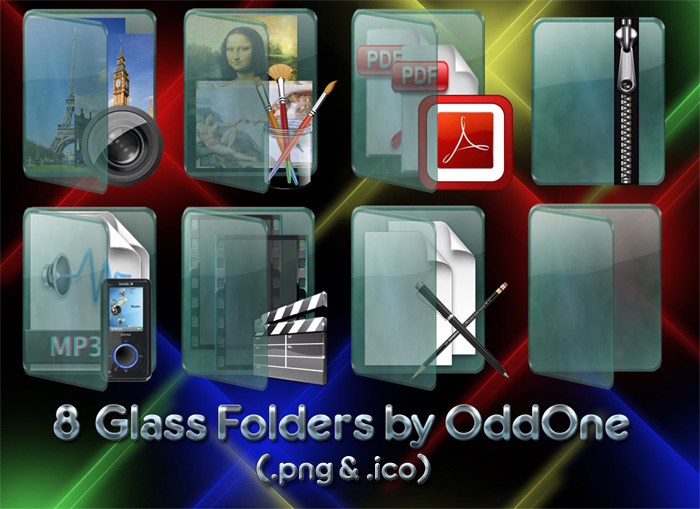 8 Glass Folders