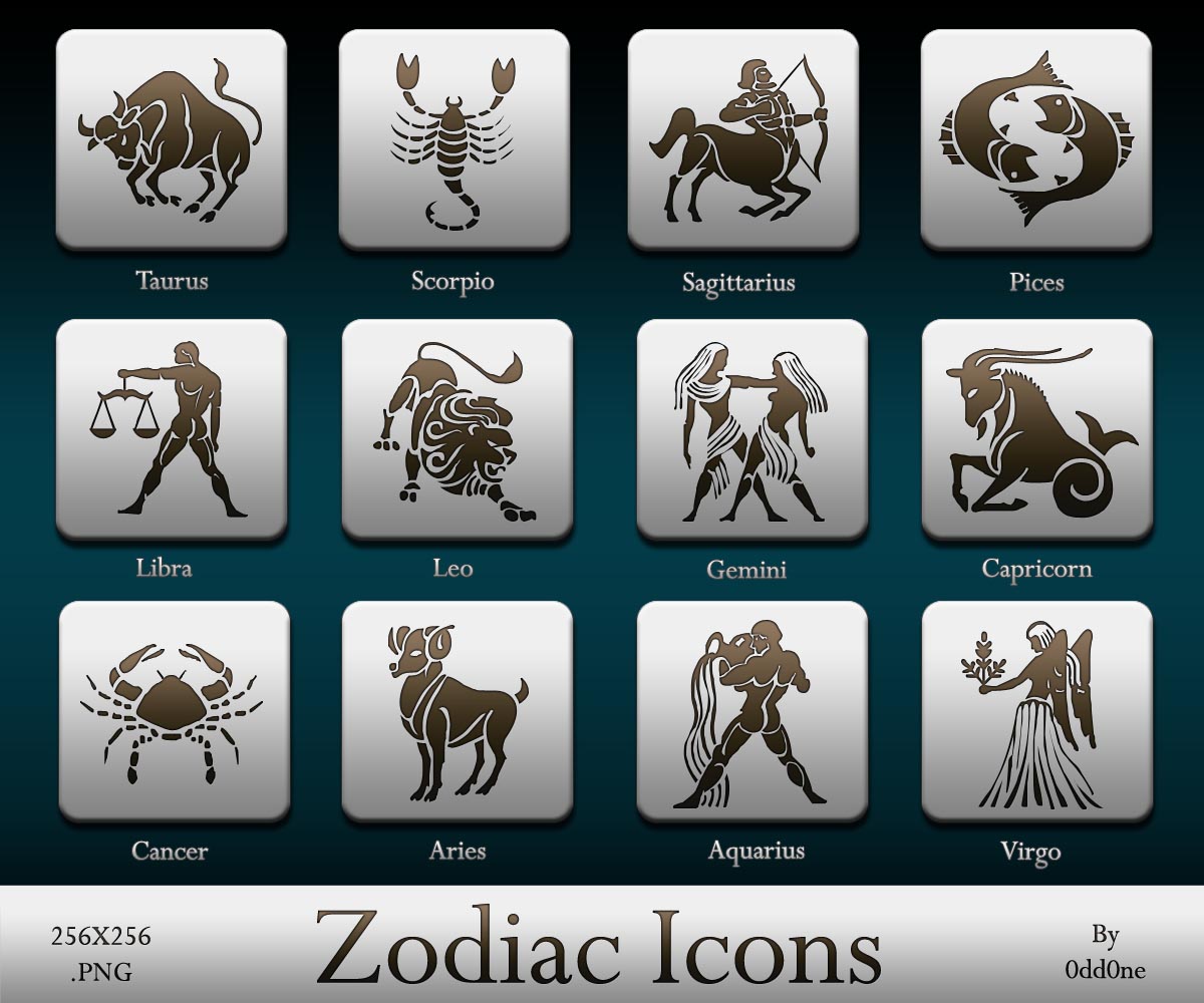 Zodiac Icons by 0dd0ne on DeviantArt