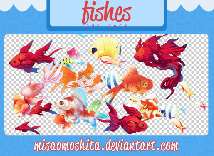 Fishes - Pescaditos Png Pack by MisaoMoshita