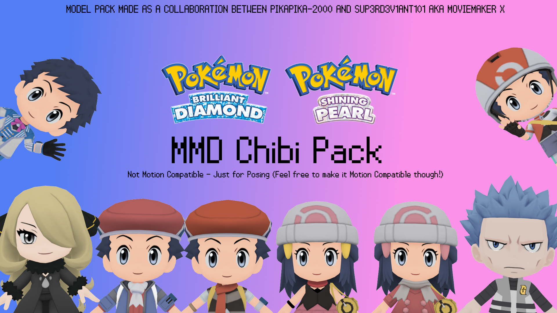 Pokemon MMD - BD/SP Chibi Models Pack #1: Download by Pikapika