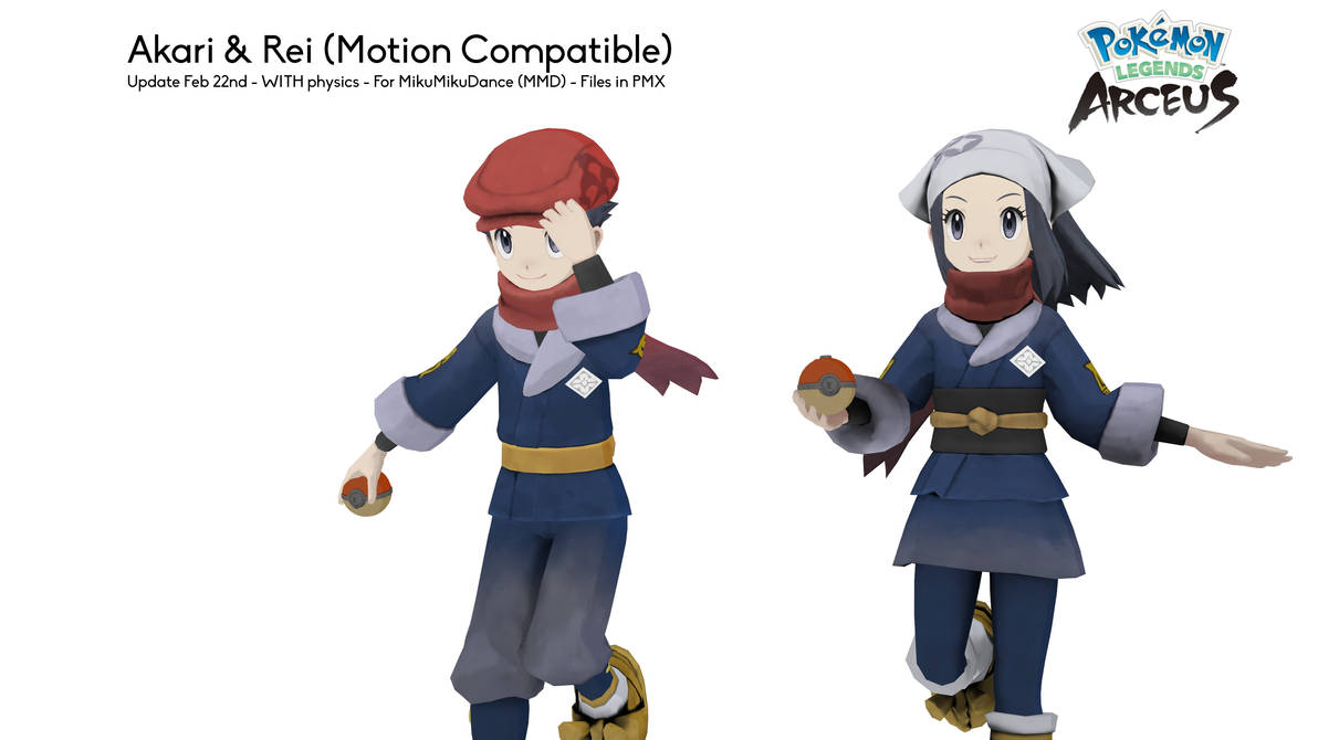 MMD - Pokemon Legends Arceus - Akari and Rei by Pikapika-2000 on DeviantArt