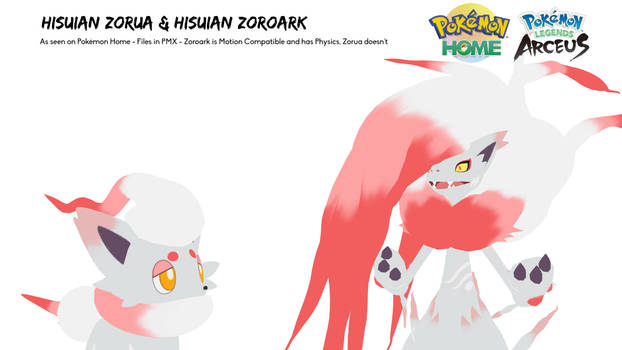 MMD Pokemon Home - Hisuian Zorua + Zoroark (PLA)