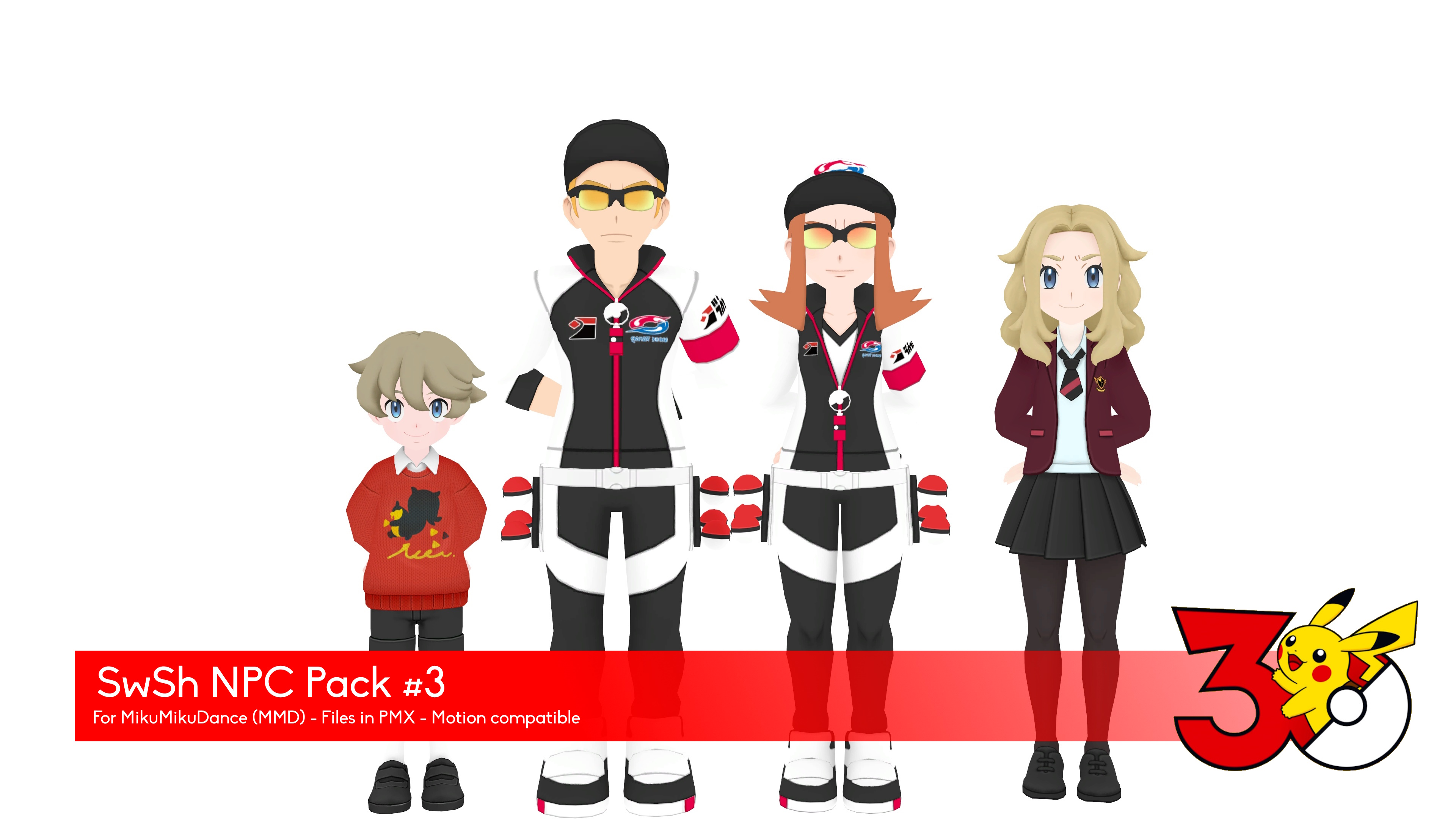 MMD - Pokemon SwSh - NPC Pack 3 by Pikapika-2000 on DeviantArt