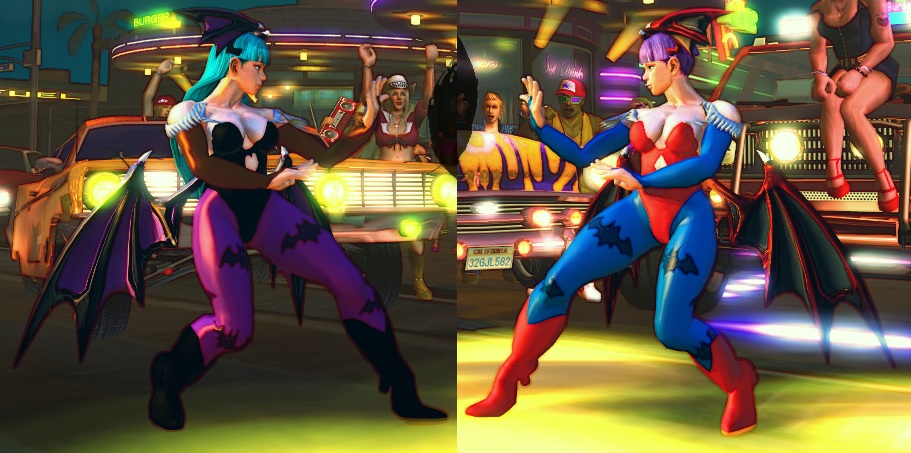 USF4 Mod - Chun Li: Morrigan and Lilith Cosplay