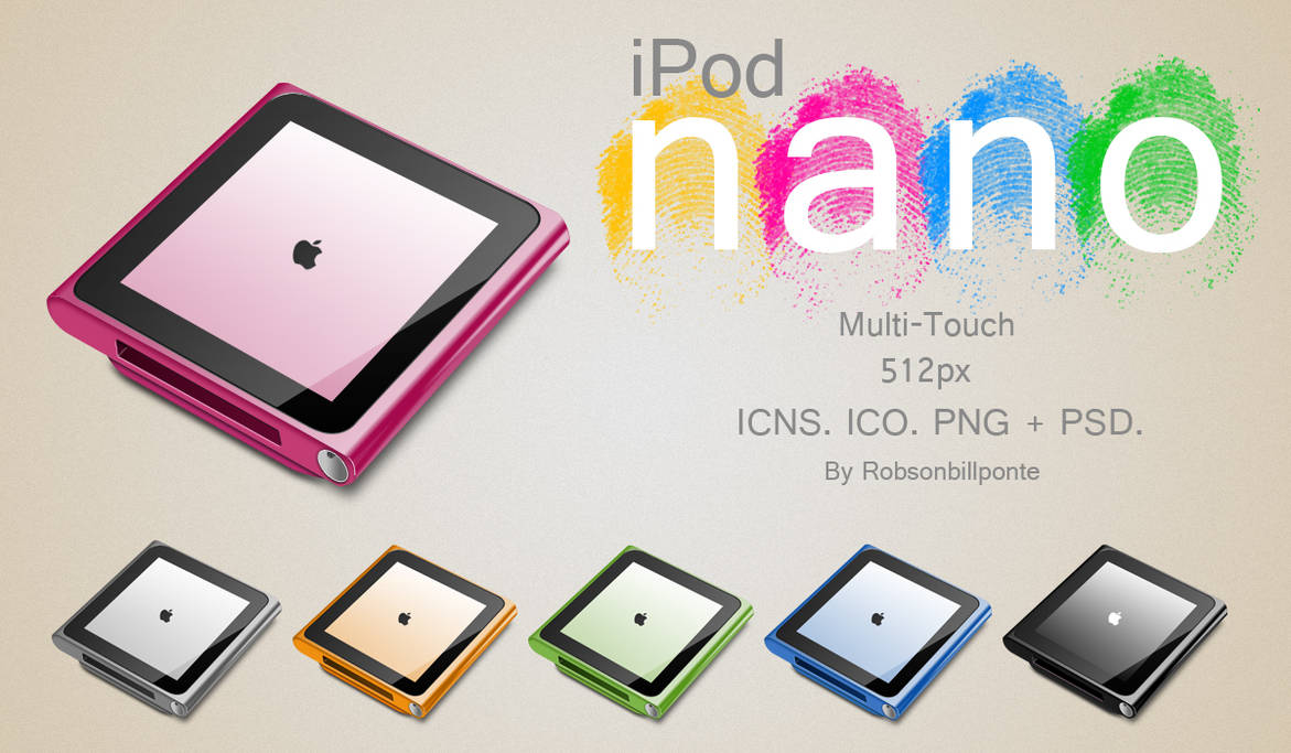 iPod nano Multi-Touch + PSD.