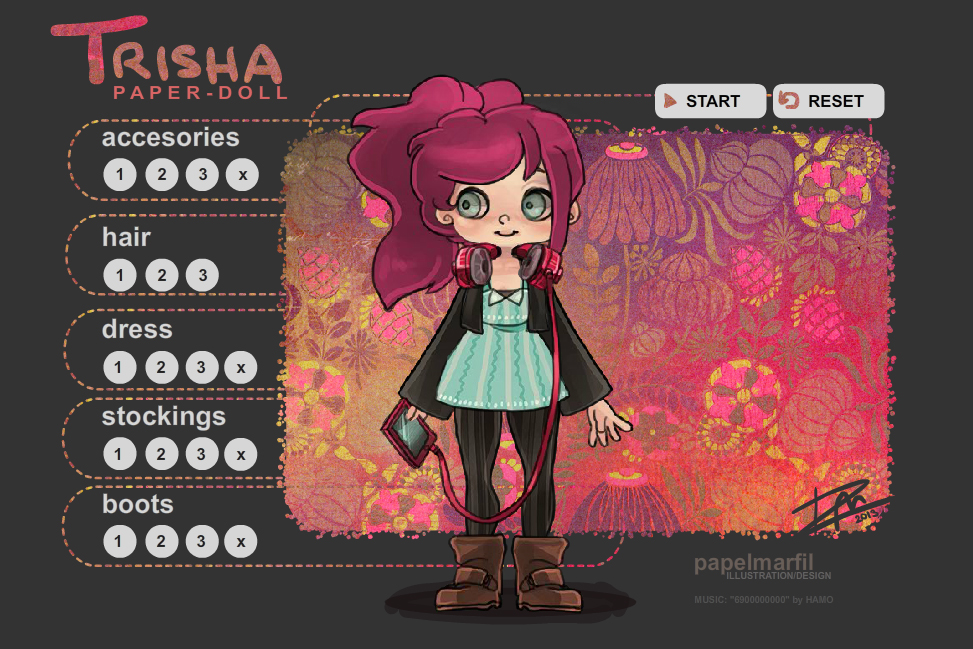 [PM2013] TRISHA Paper-Doll (Flash Dress Up Game)