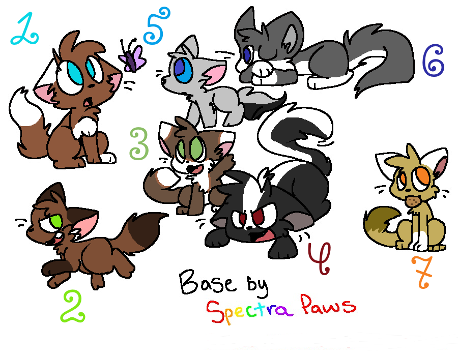 Characters that I have adopted by Creamkit223 on DeviantArt