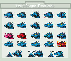 Leu's Dragon Emoticons set