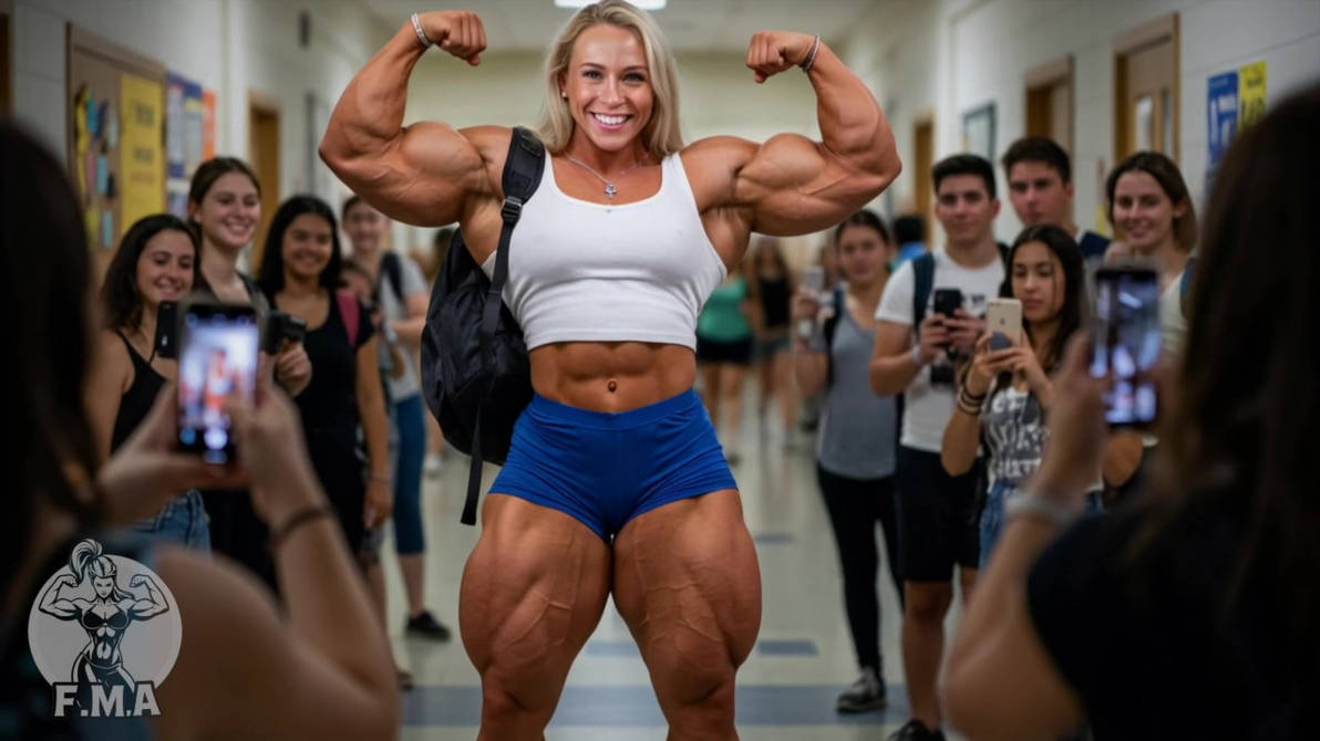 AMY SUMMERS - THE SUBSTITUTE TEACHER Part 1 by Female-Muscle-Art on