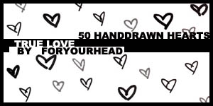 50 Heart Brushes