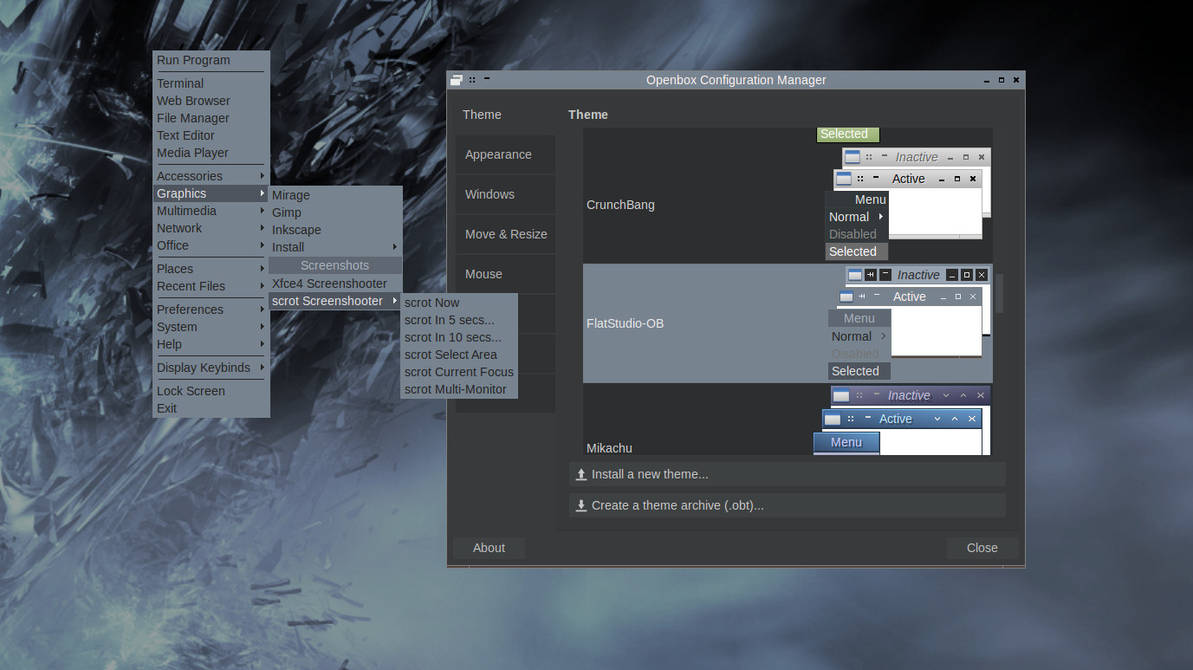 Openbox theme for FlatStudio GTK