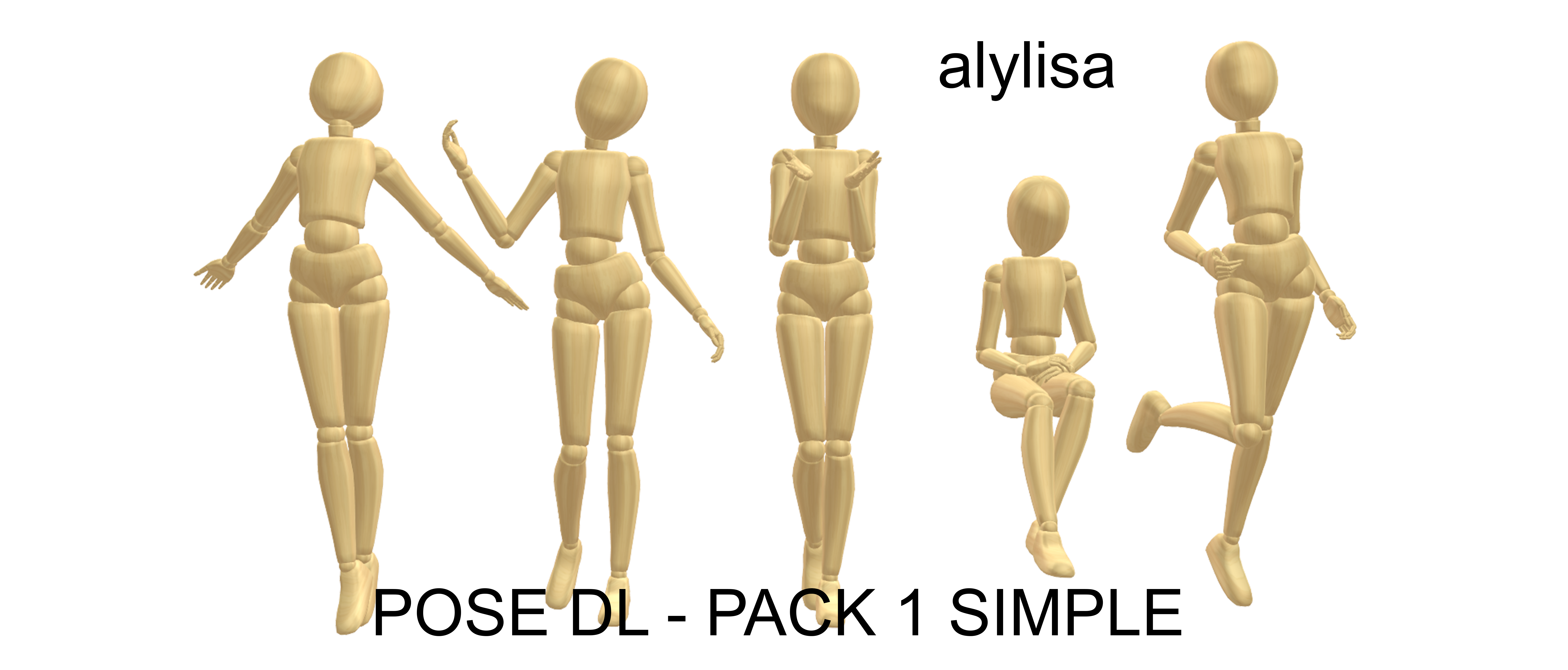 DL POSE Pack 1 simple by Alylisa on DeviantArt
