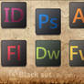 Adobe icons black set