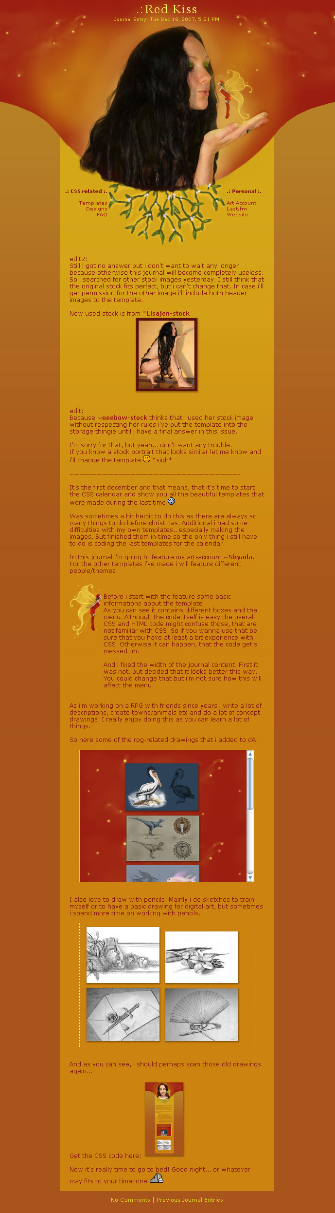 CSS Calendar 2007 On ECSSited DeviantArt