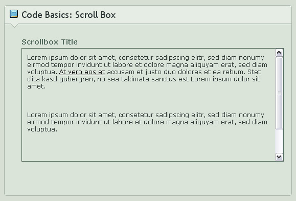 .:Code Basics: Scroll Box