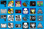 Pixelart Style 12 Icons Set