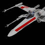 X-Wing Fighter Low Poly Blender 3D Model