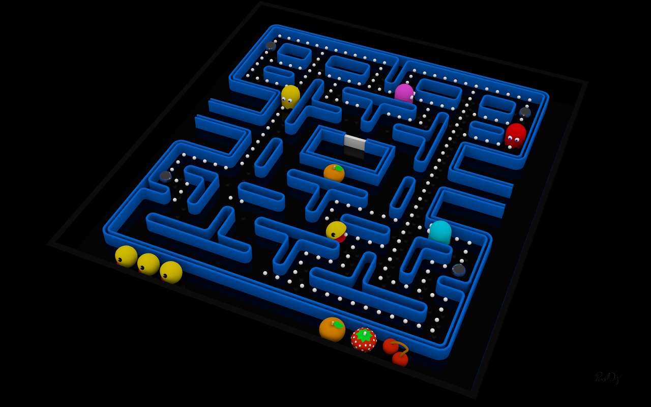 Pacman Fever 3d Wallpaper 2 In Uhd For Desktops By Pixeloz On Deviantart