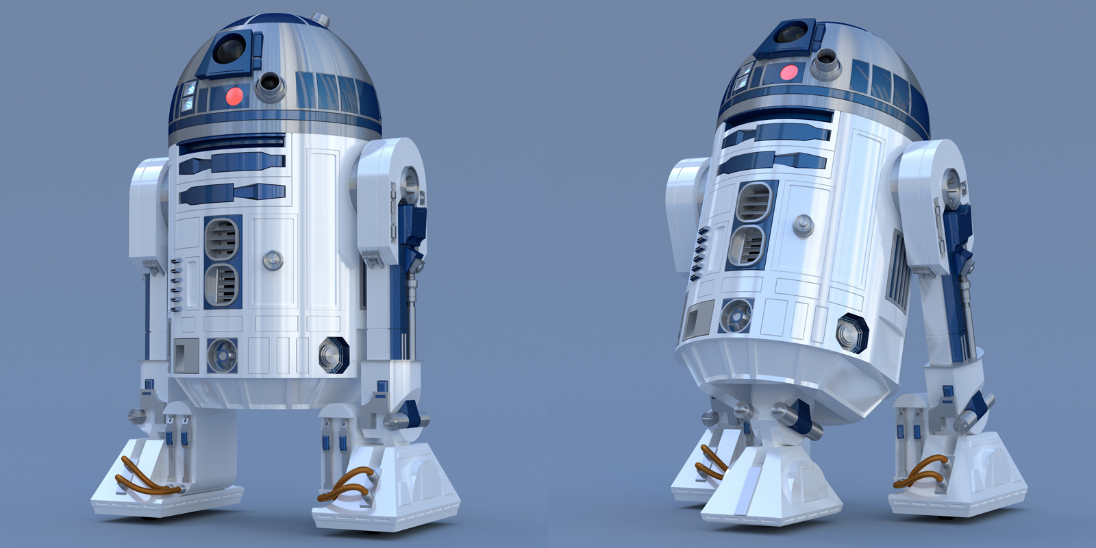 R2-D2 Free 3D Blender Model Conversion Ver 1-0
