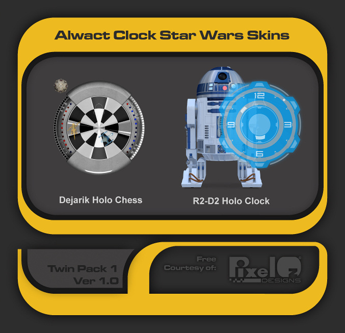 Alwact Clock Star Wars Skins Twin Pack