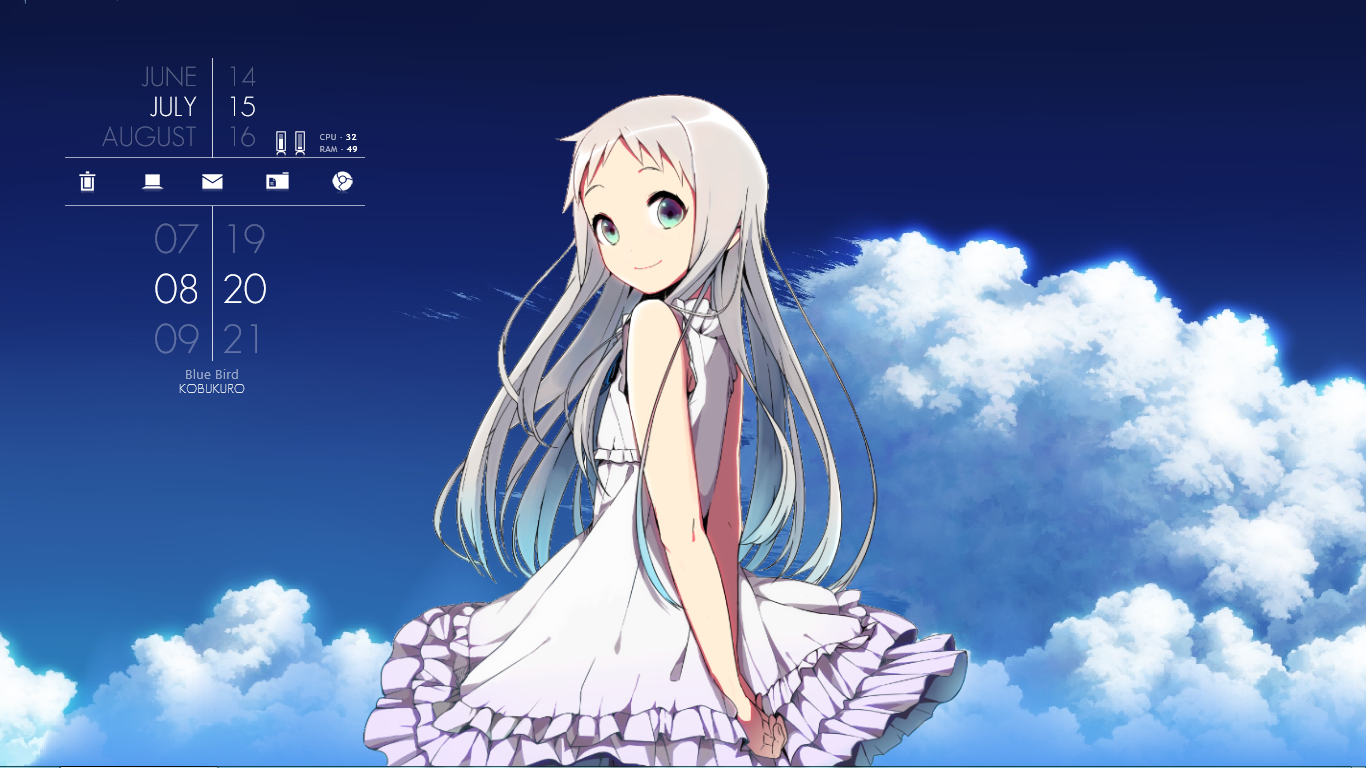 Anohana Rainmeter By Iroaseta On Deviantart