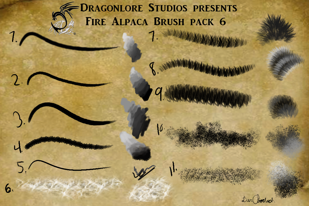 P2U: Fire Alpaca Brush pack 6 (may)