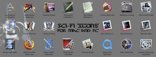 Sci-Fi Icons for Mac and PC