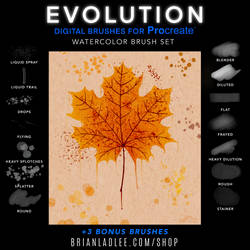 Evolution Watercolor Brushes for Procreate