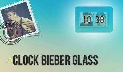 Skin Rainmeter - Clock Bieber Glass By PiitufiitoG