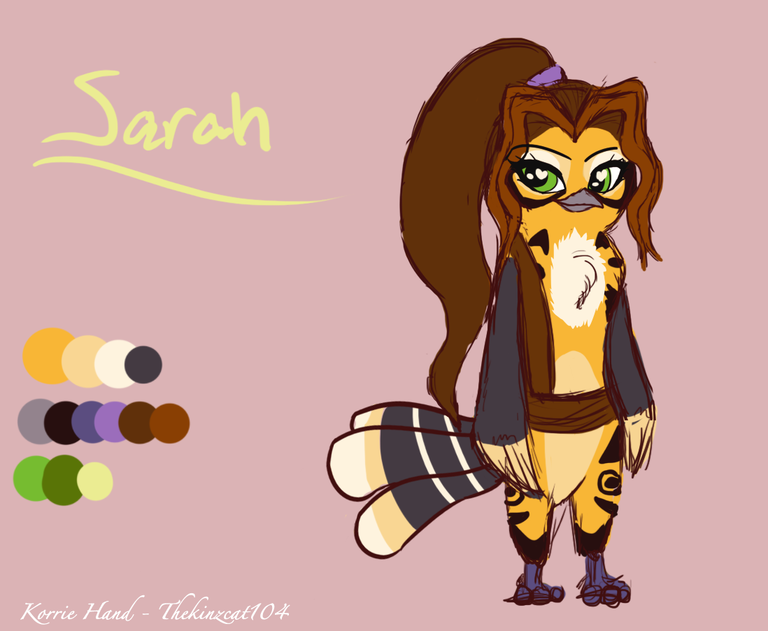 Sarah ref sheet by Thekinzcat104 on DeviantArt