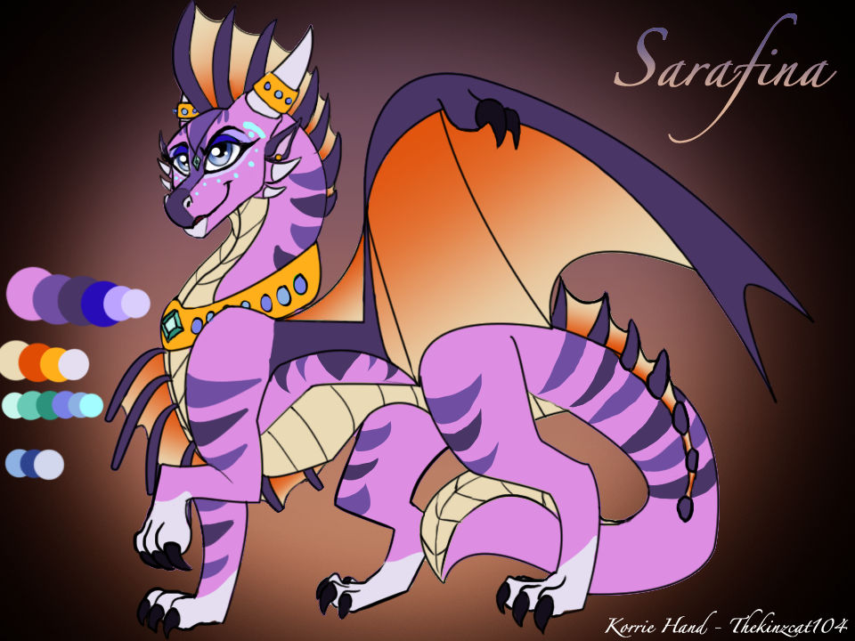 Sarafina ref sheet by Thekinzcat104 on DeviantArt