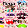 MEGA PACK DE 225 MOUSTACHES PNG