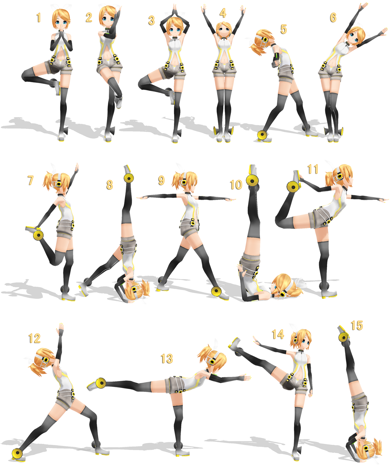 [MMD] Yoga Pose Pack - DL