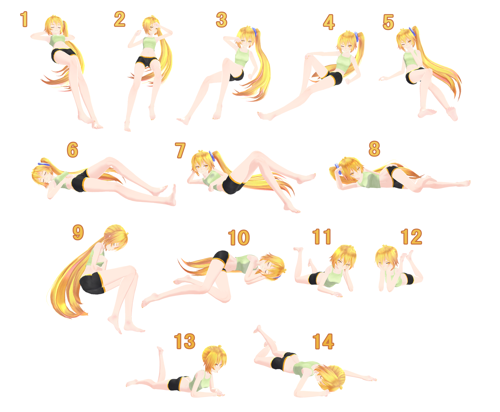 [mmd] Resting Pose Pack Dl By Snorlaxin On Deviantart